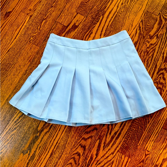 fei li lai Light Blue Pleated Skirt with Liner Size Large - Picture 1 of 5